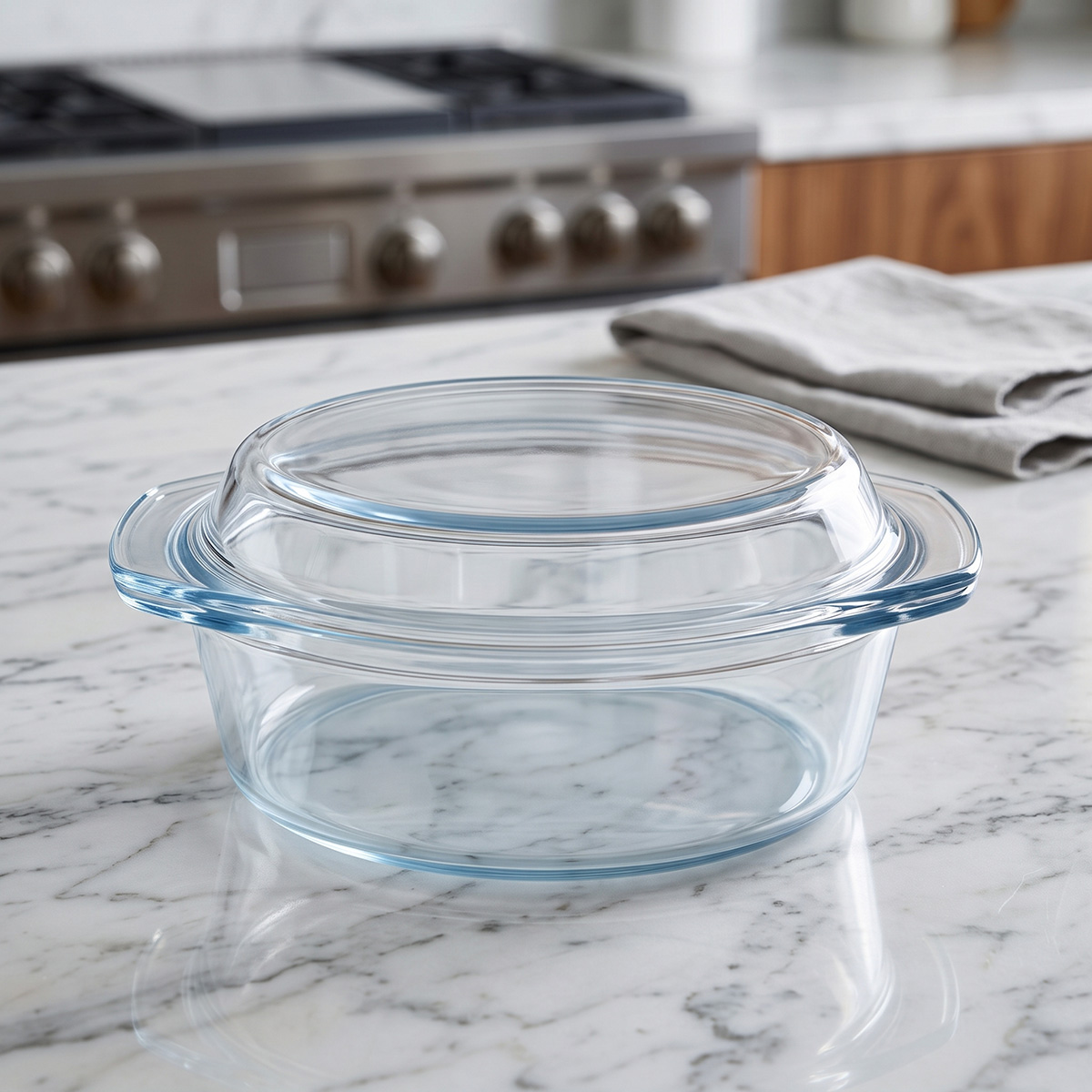 Covered Glass Bowl