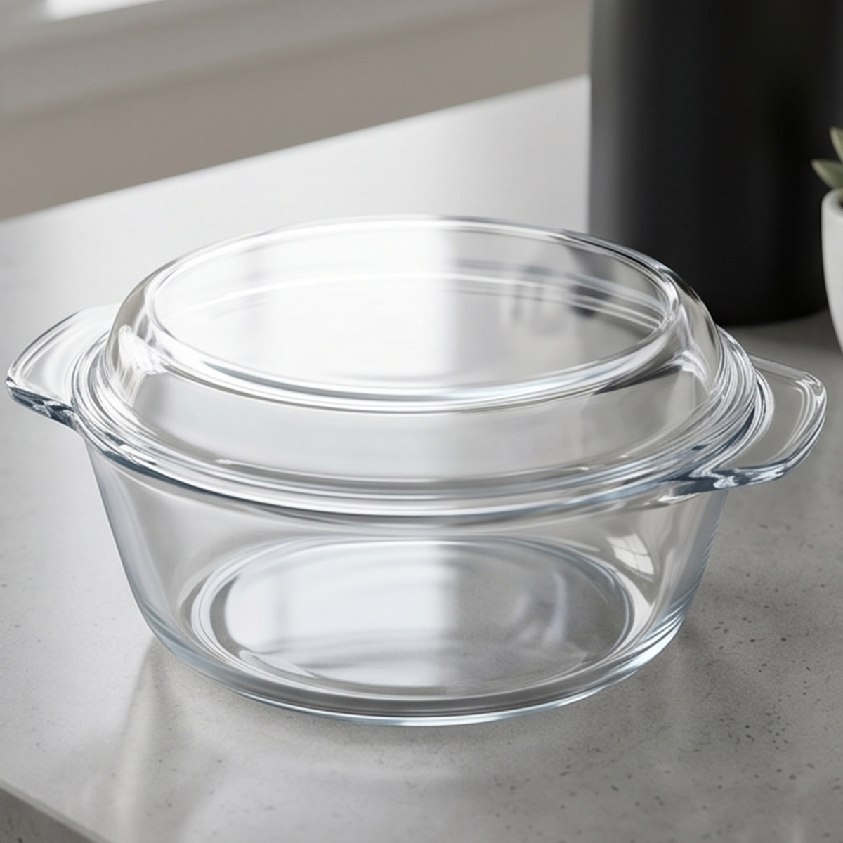 Glass Oven Dish With Cover 1.4L