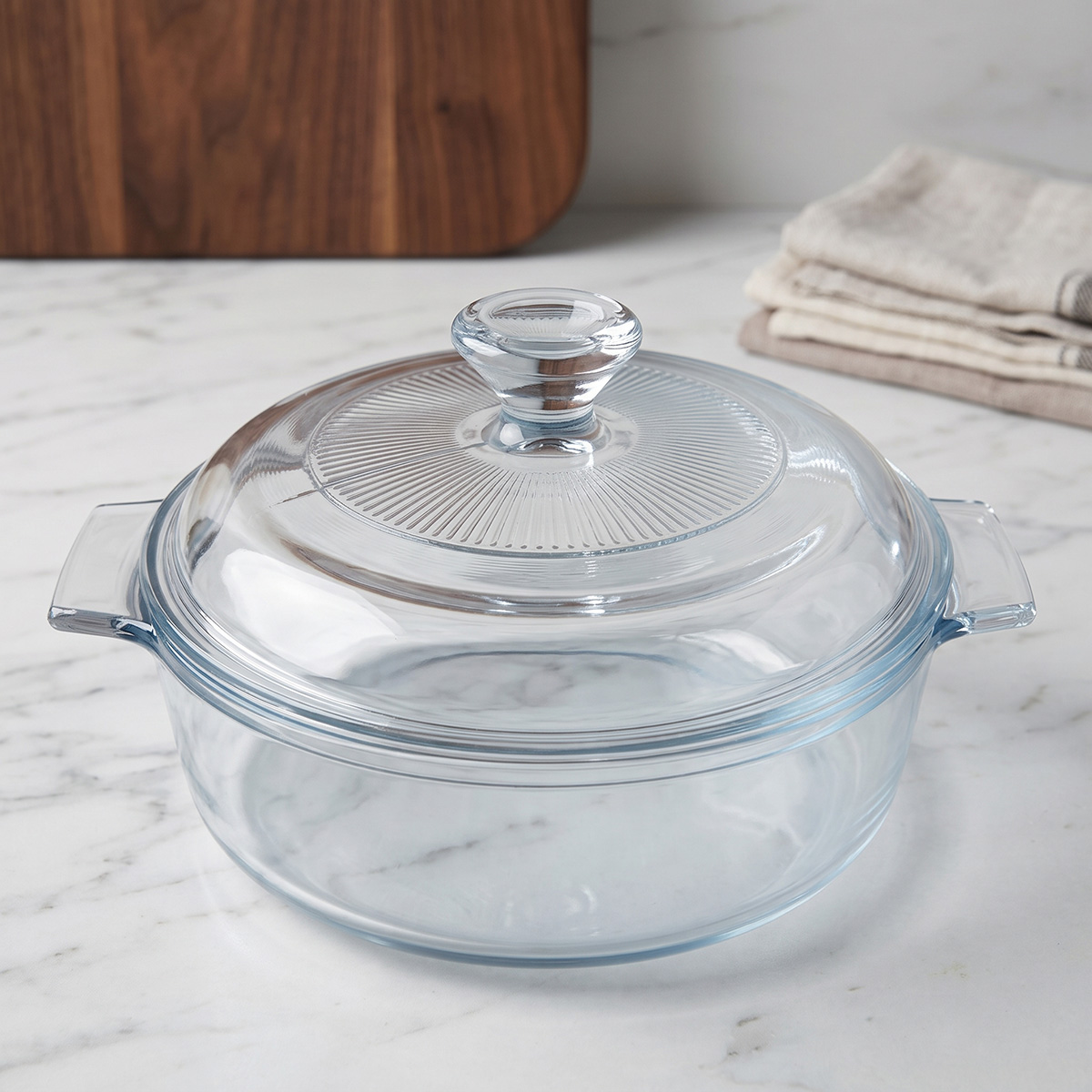 Covered Glass Bowl