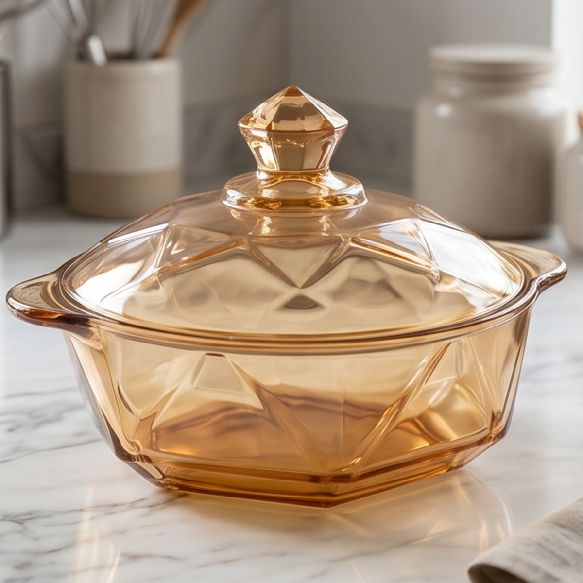 Glass Salad Bowl With Cover