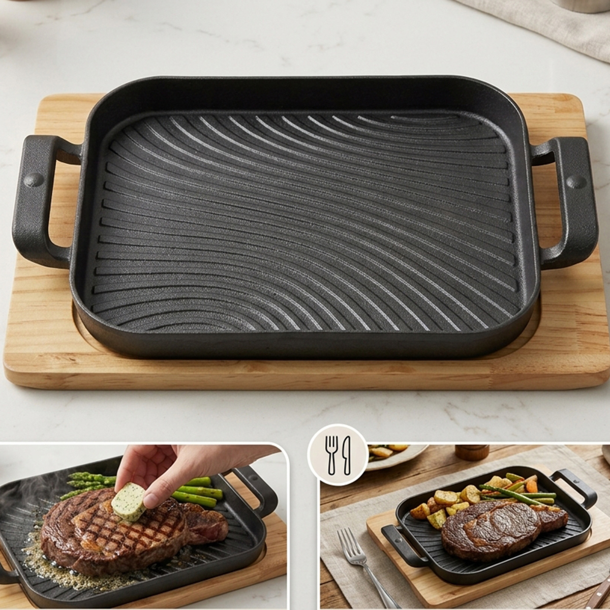 Sizzling Grill Plate 29x23cm