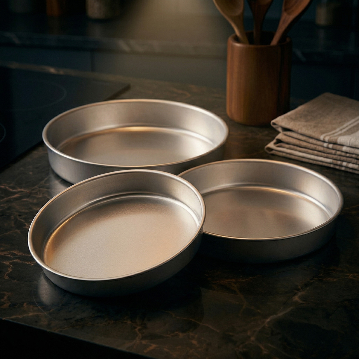Aluminum Baking Pan 3 Pieces 26x30x32cm
