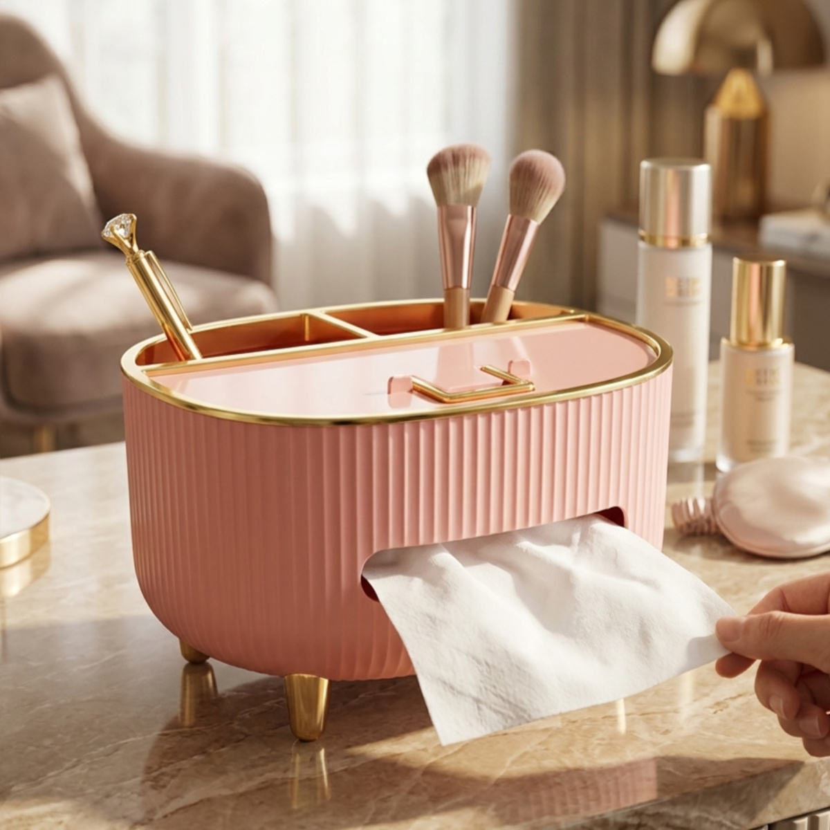Multi Compartment Organizer Pink
