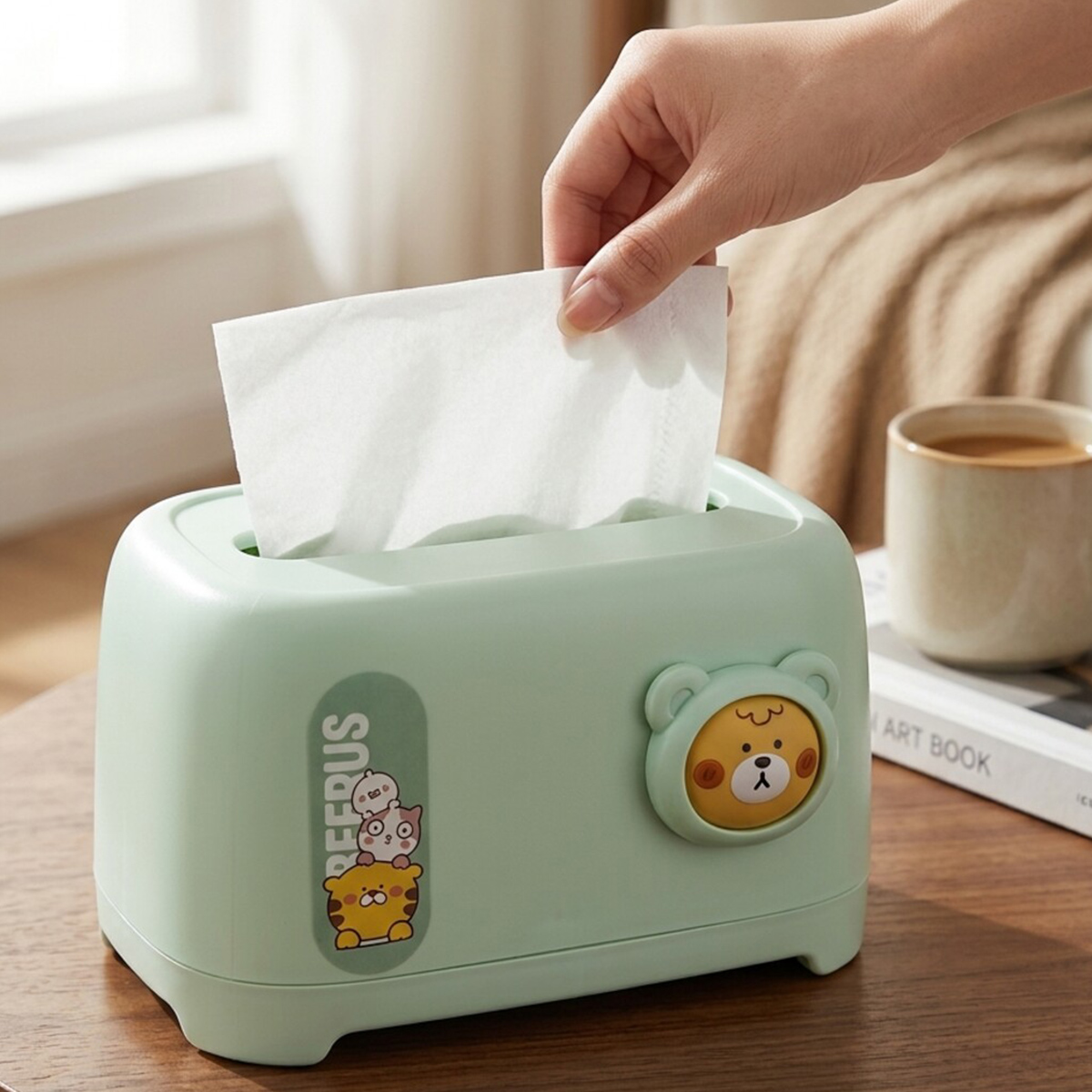 Cute Bear Design Tissue Box Holder