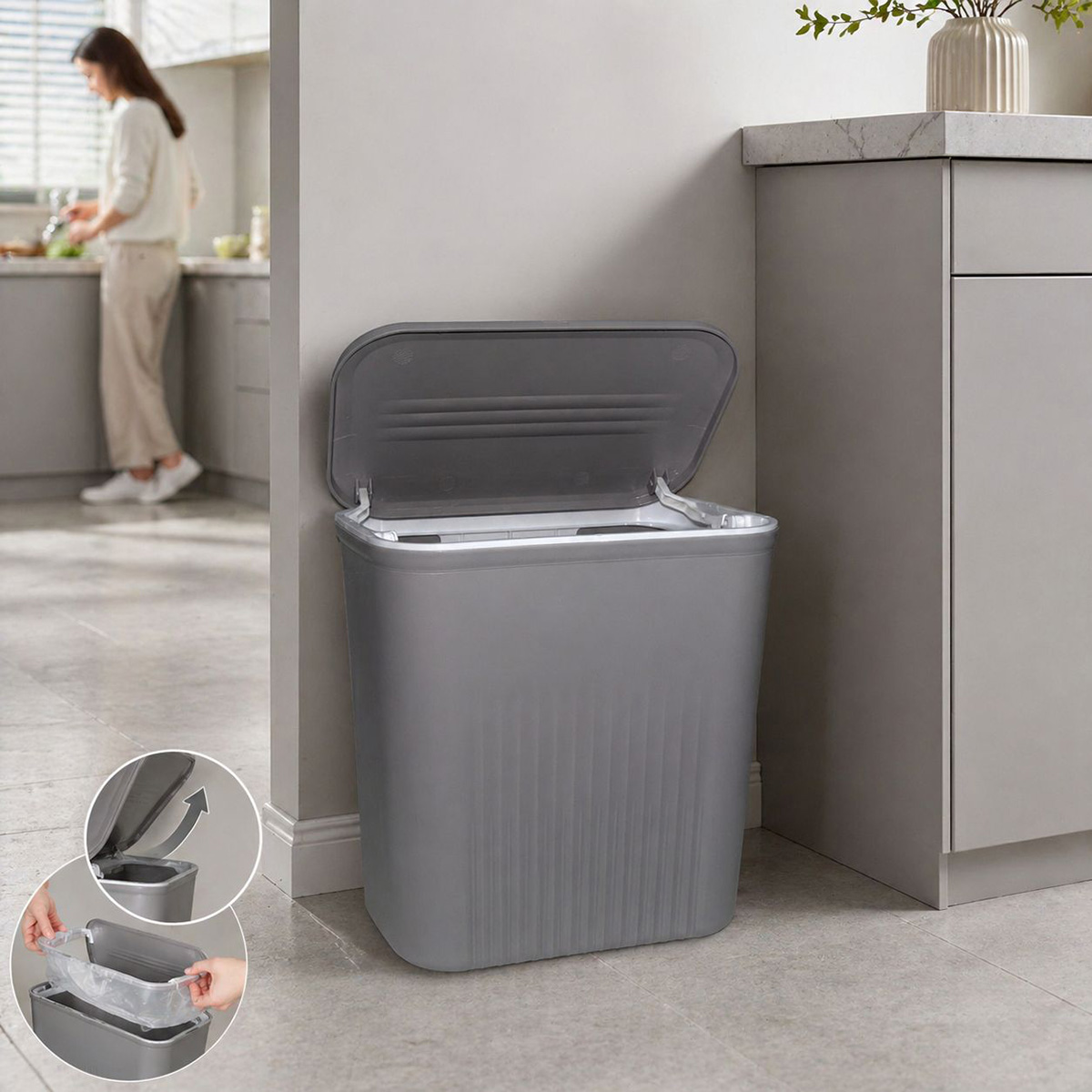 Kitchen Trash Bin Folding