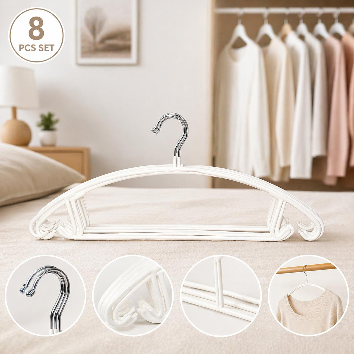 Cloth Hanger Metal 8 Pieces