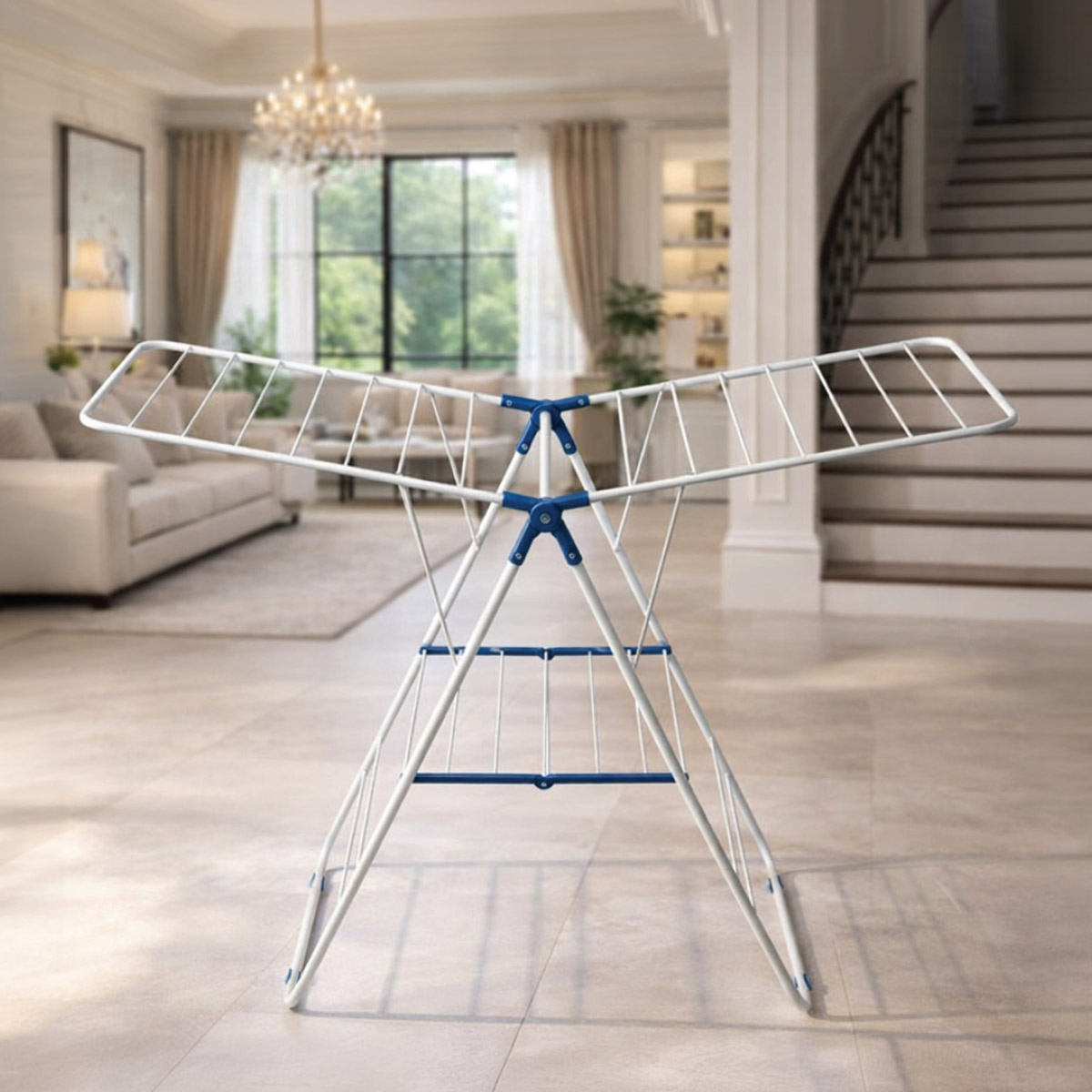 Foldable Steel Clothes Drying Stand | مستلزمات الحمام والغسيل | العناية بالغسيل والملابس | ملحقات تجفيف الملابس