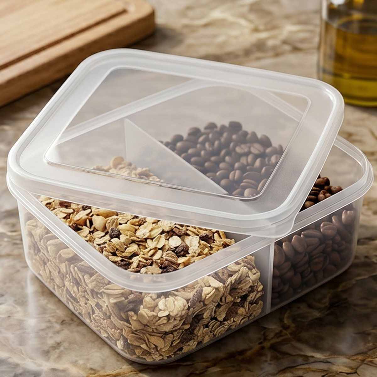 Plastic Storage Box With Cover 19x19x5.8