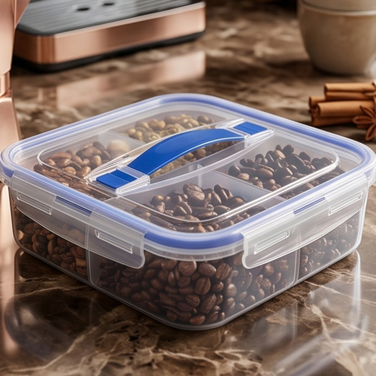 Plastic Storage Box With Cover 20x20x6.1