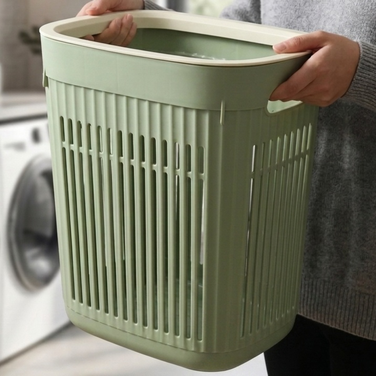 Trash Bin Plastic Green