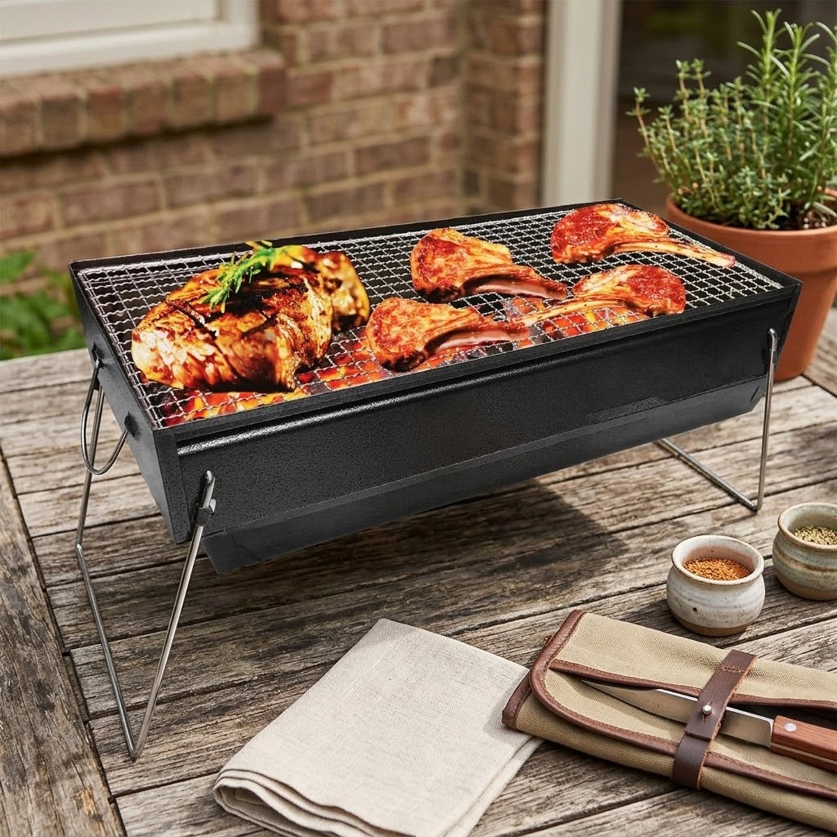 Bbq Grill With Color Box