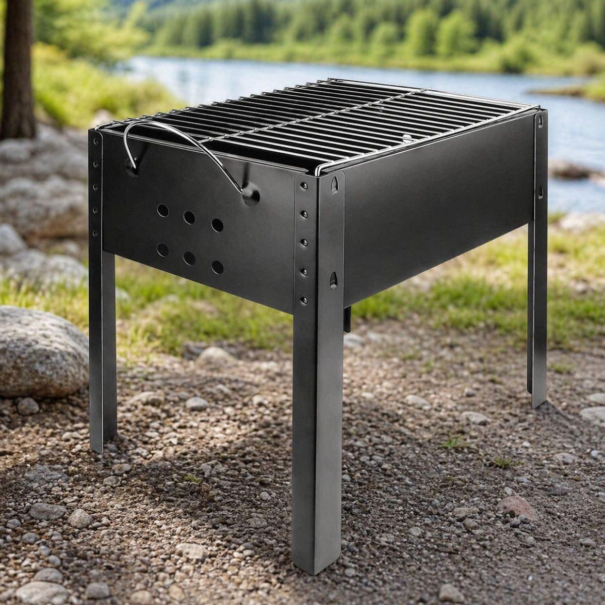 Potable Barbecue Grill Stand
