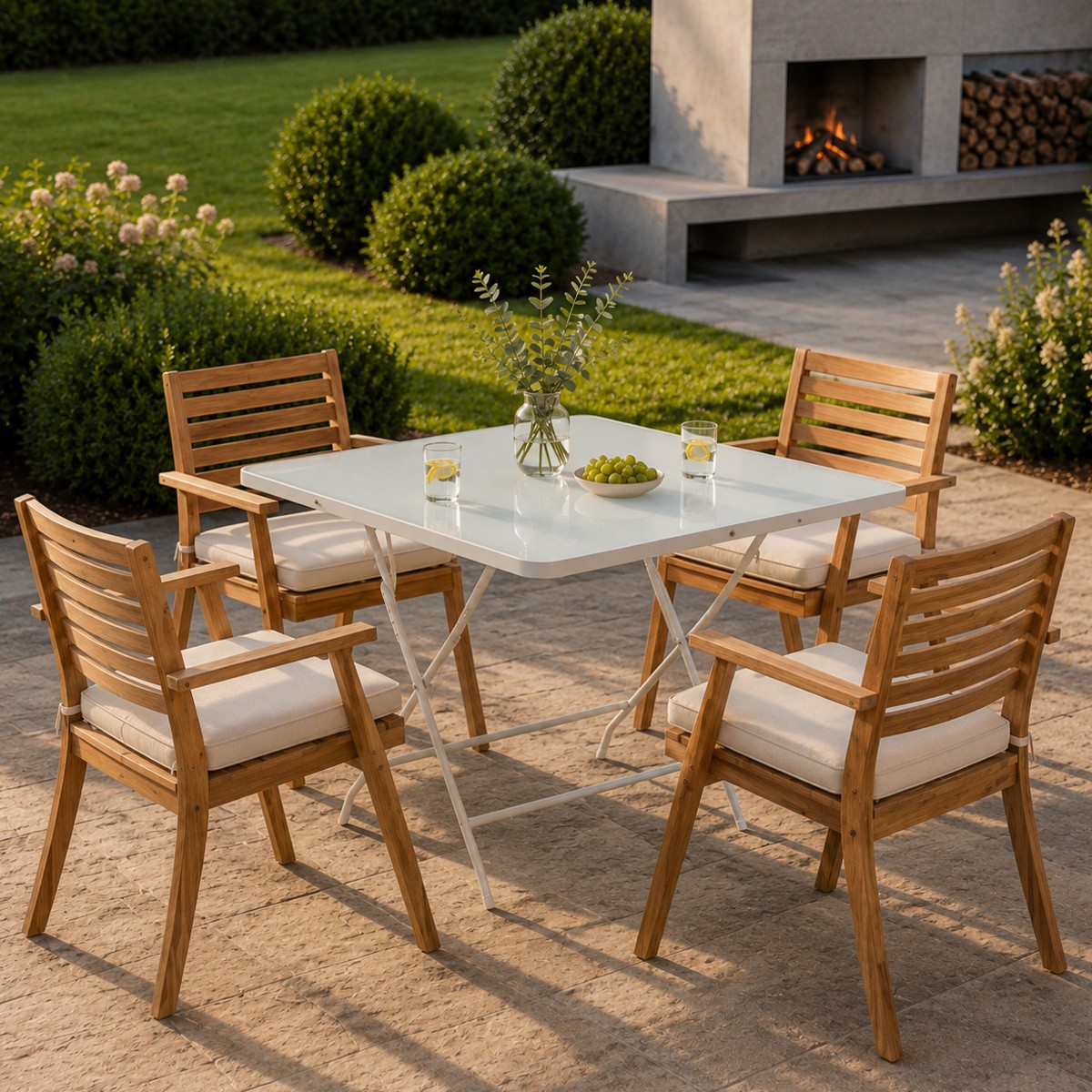 Glass Table 90x90Cm