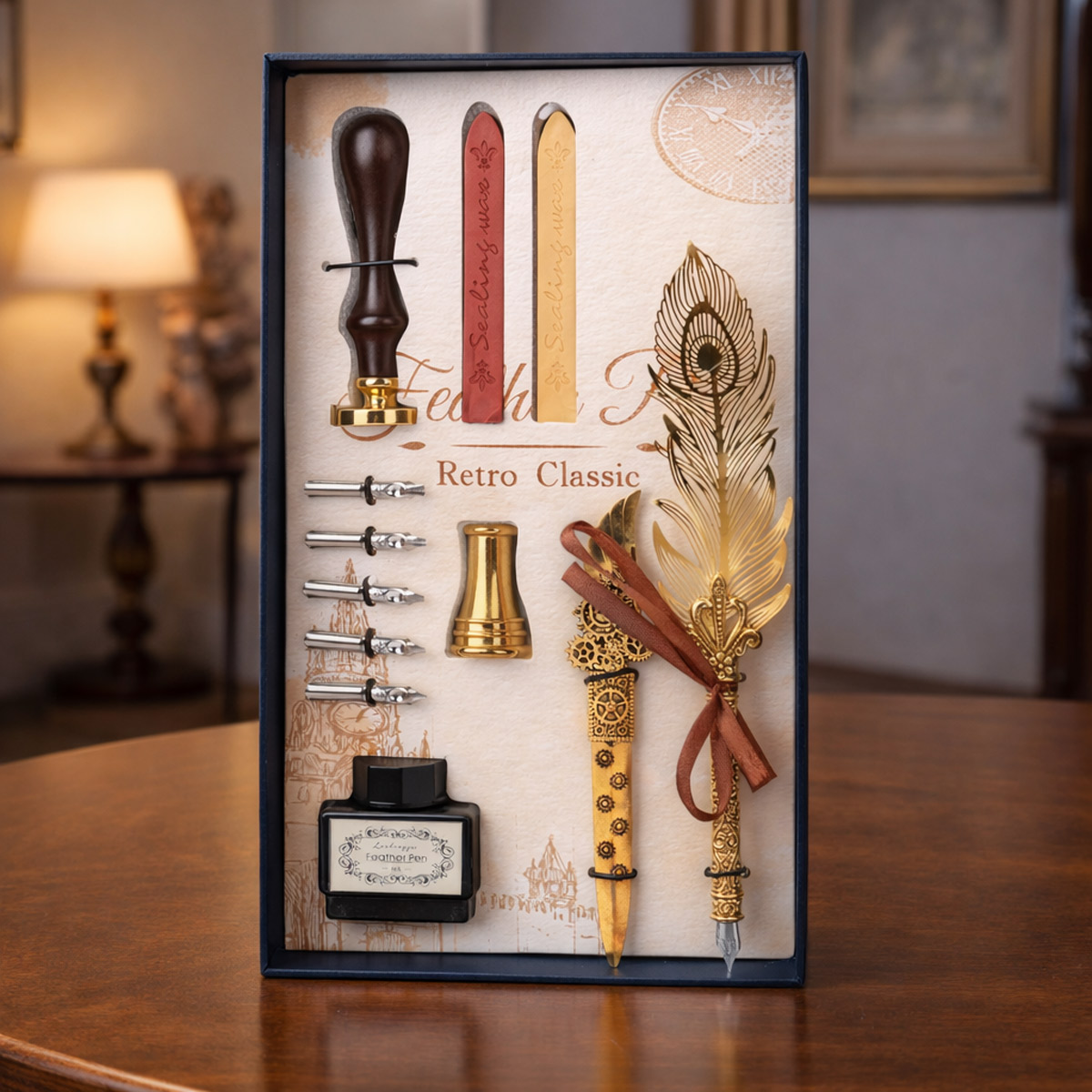 Feather Pen Set Retro Classic