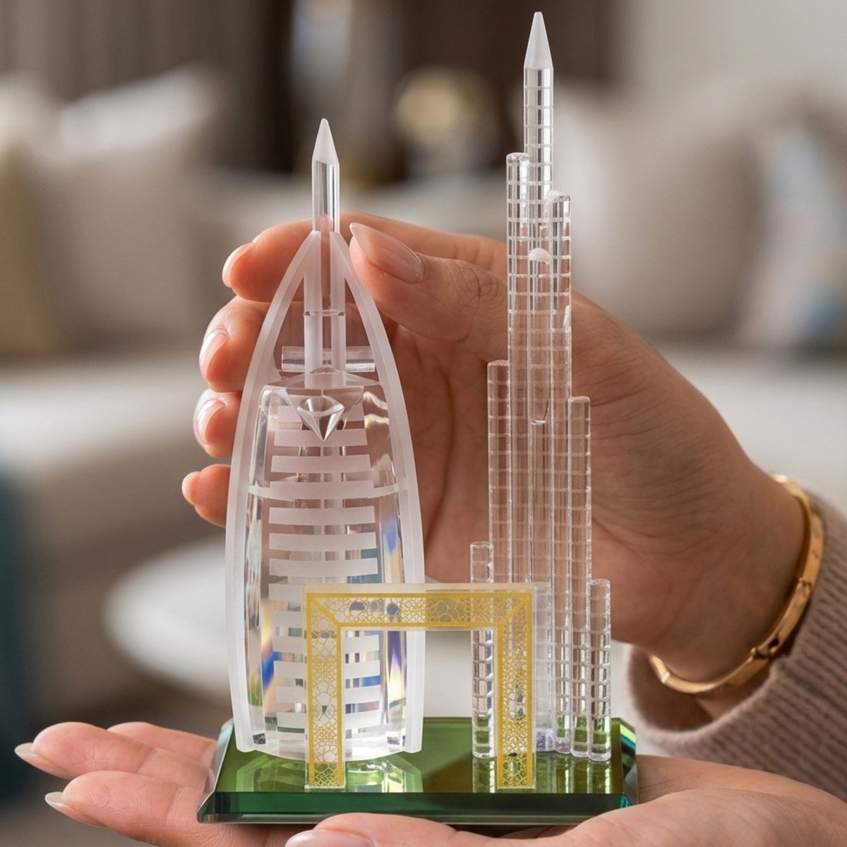 Dubai Museum Crystal Souvenir Set