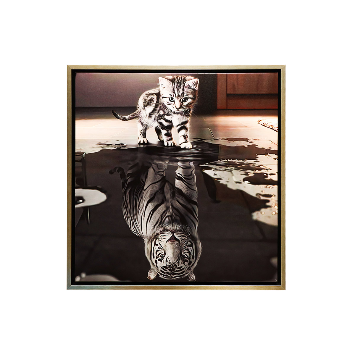 Decorative Pictures Of Cat & Tiger 80X80cm