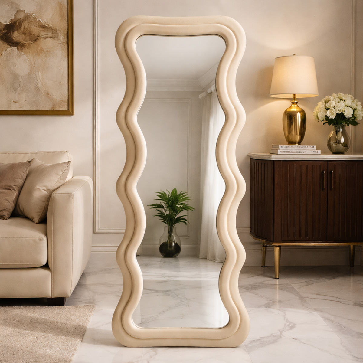 Wavy Frame Full-Length Mirror 70x170cm