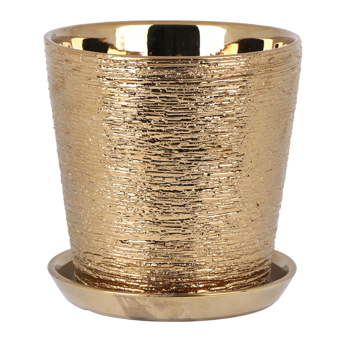Golden Colour Textured Planter