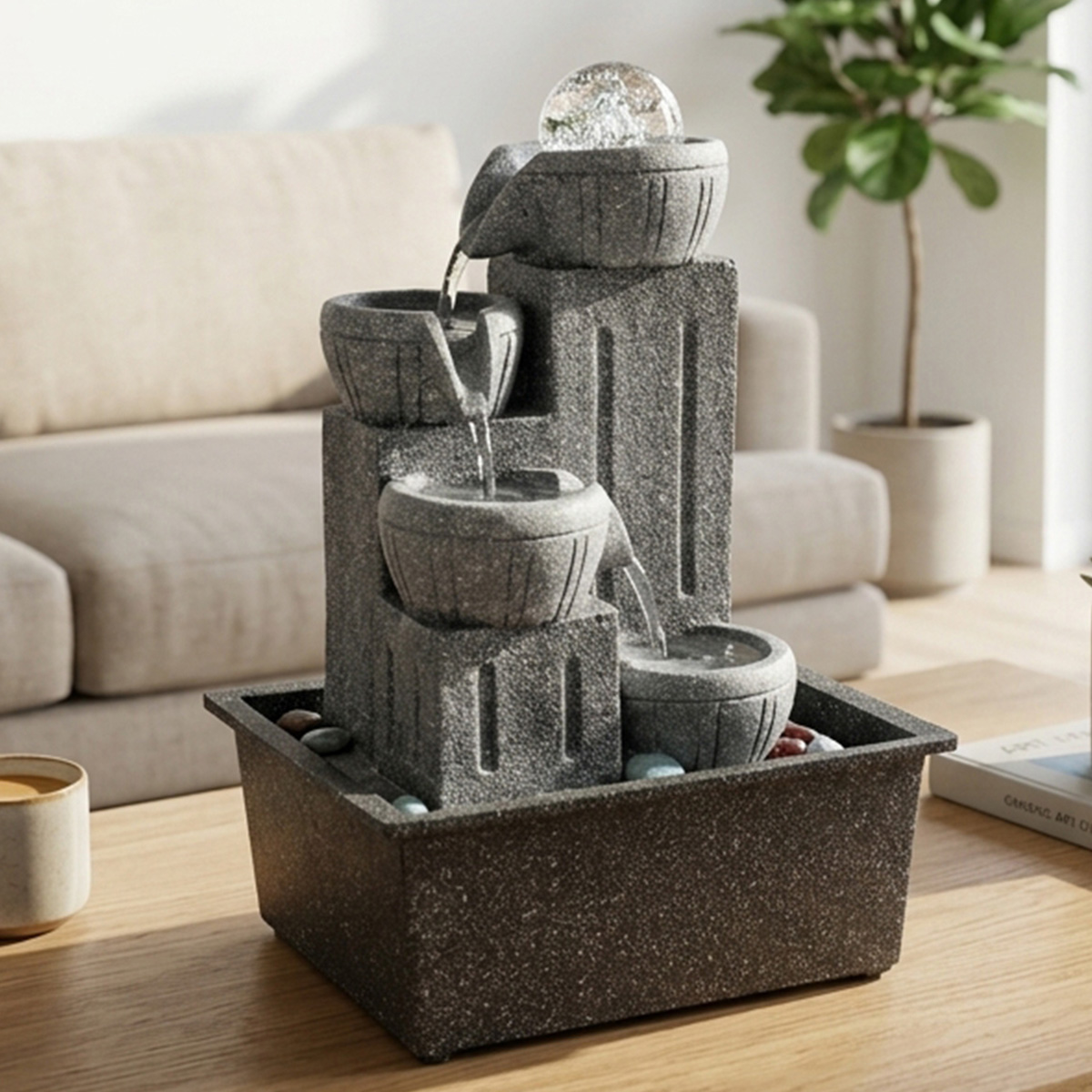 Water Fountain Small Grey