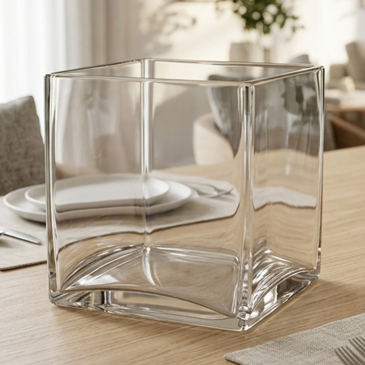 Fish Bowl Square Glass