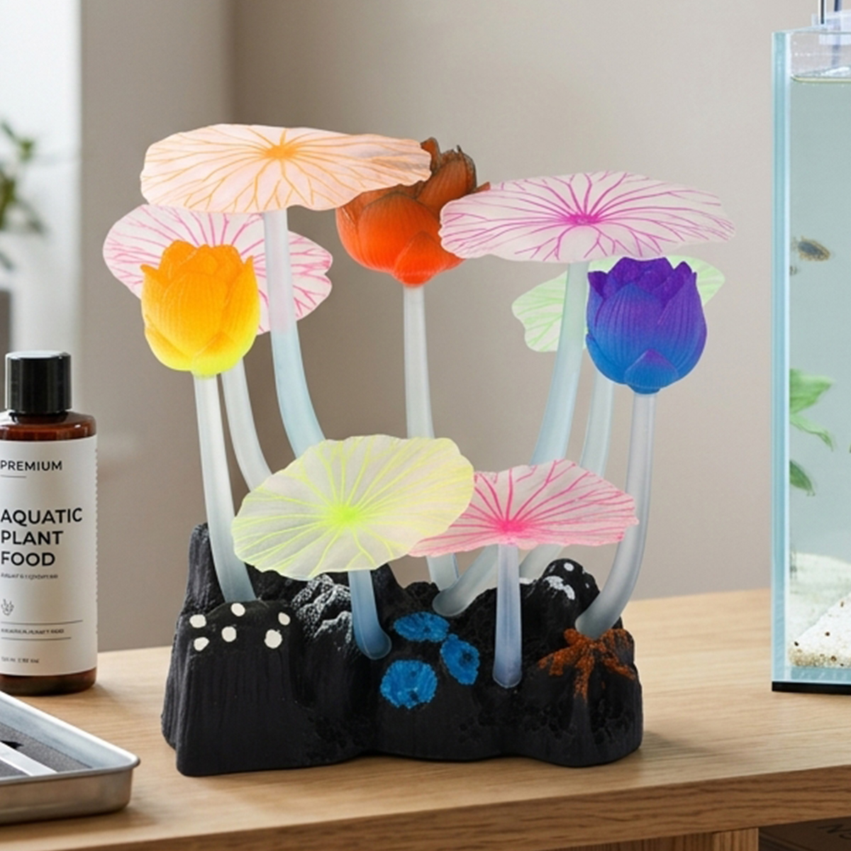 Aquarium Artificial Lotus Decoration