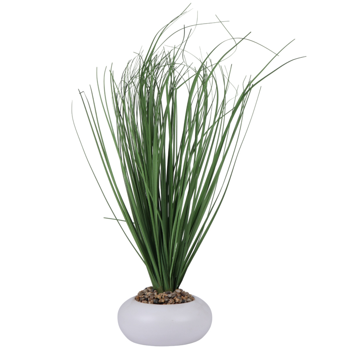 Artificial Grass Plant In White Pot
