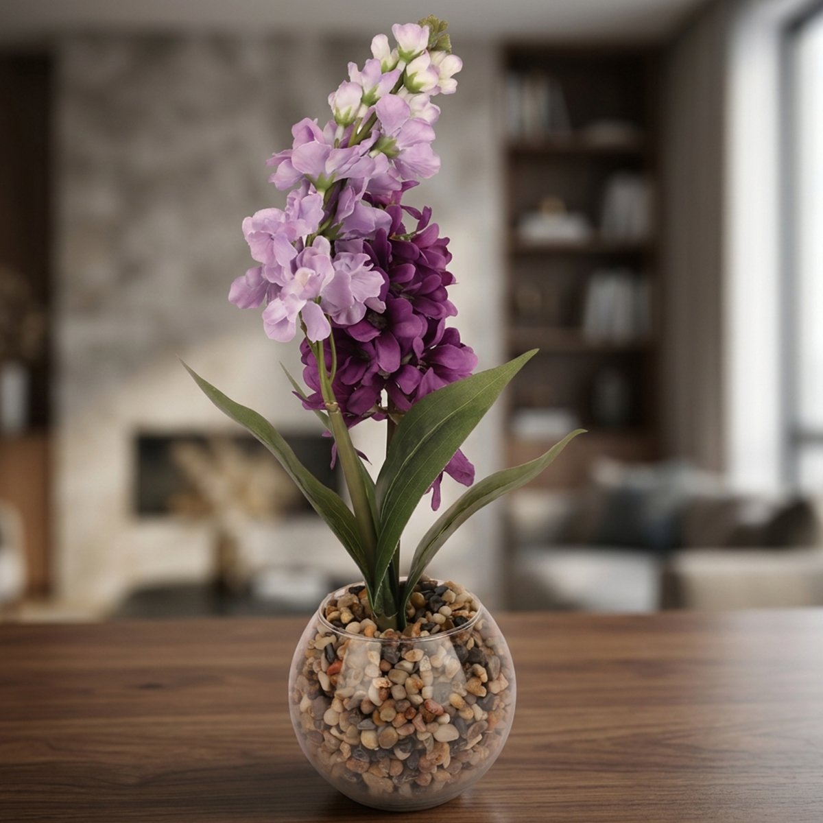 Table Flower Purple Artificial