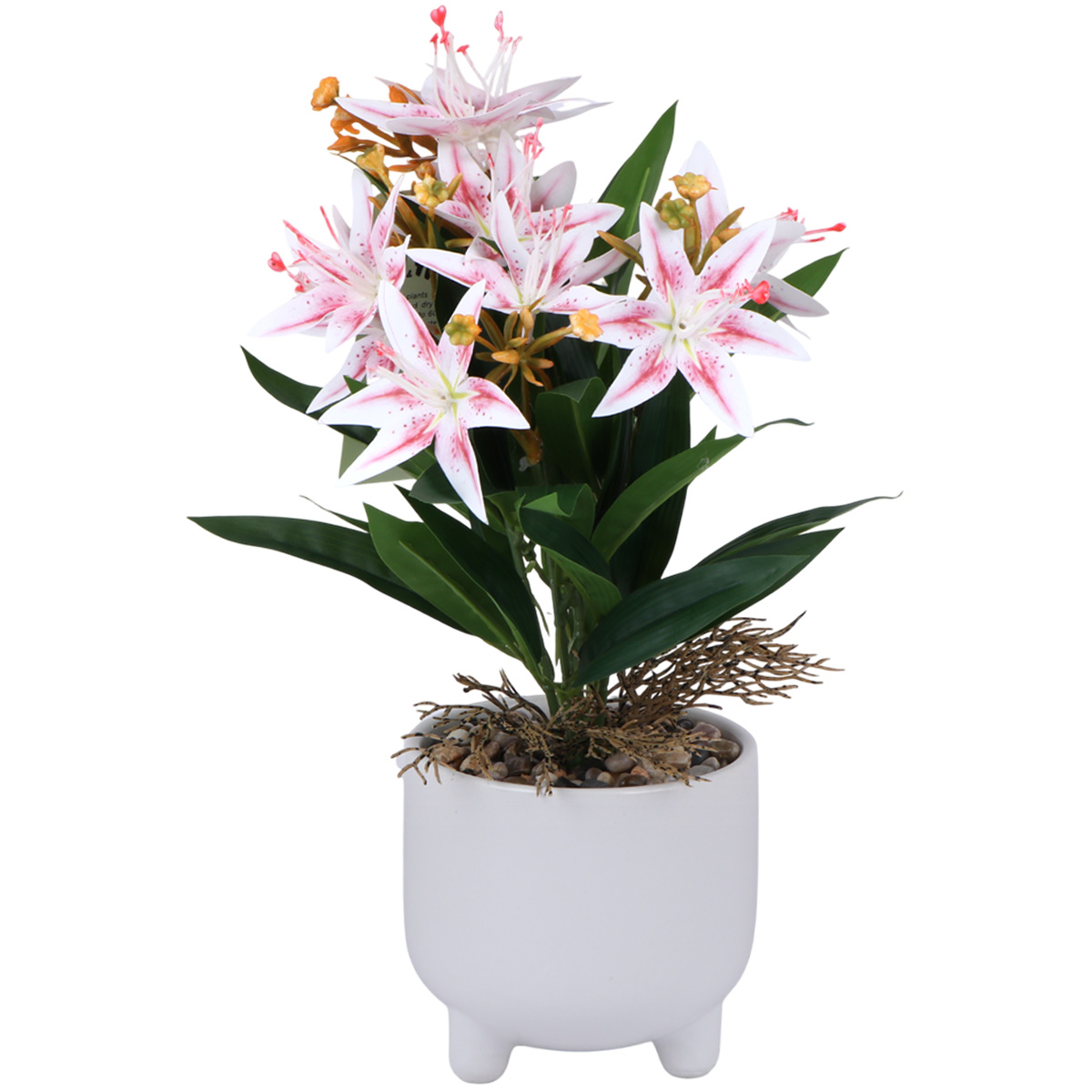 Artificial Lily Flower With Pot