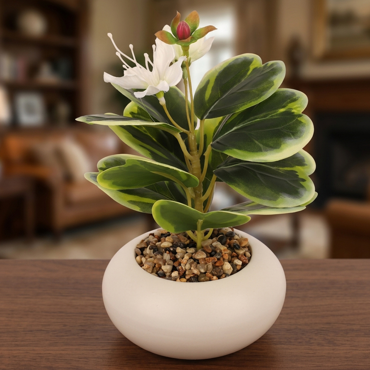 Table Flower Artificial White Flowers