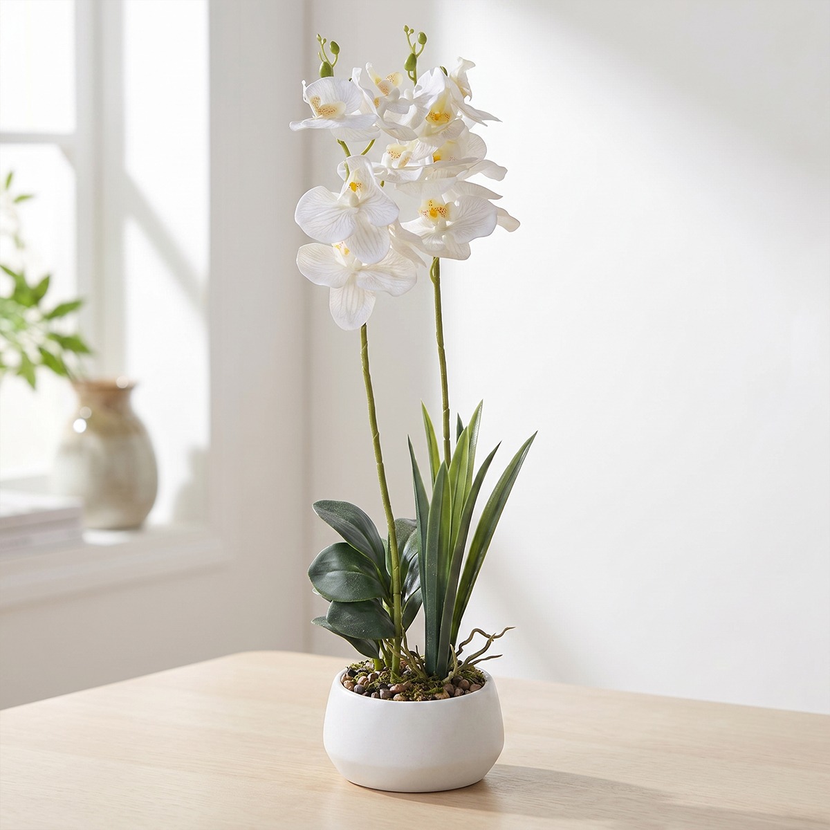 Artificial Orchid Plant With Pot 45cm