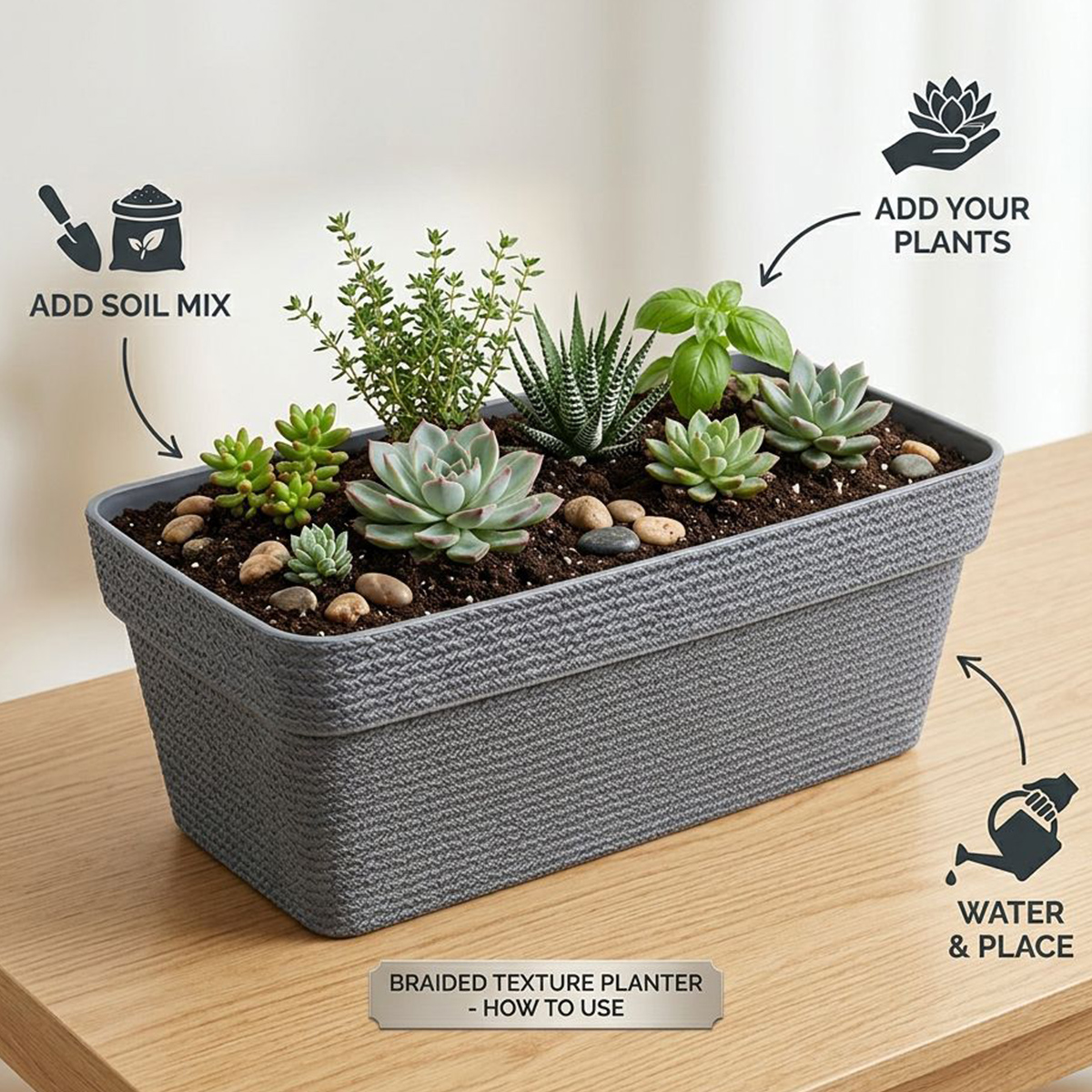 Plastic Flower Pot Assorted Color