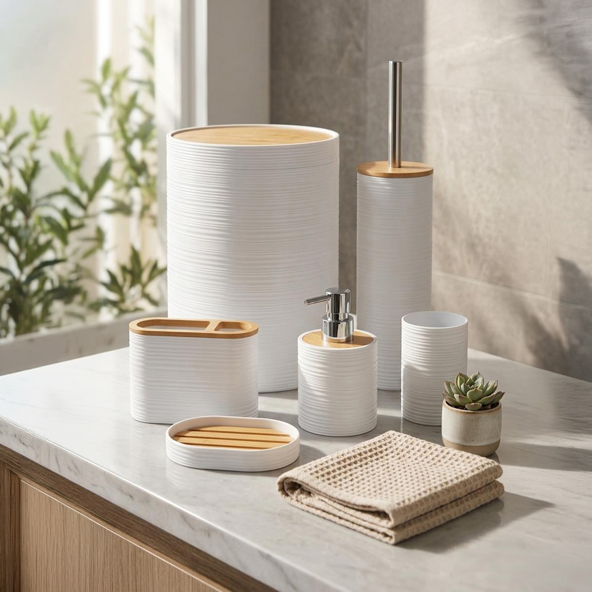 6 Pieces Bathroom Accessories Set