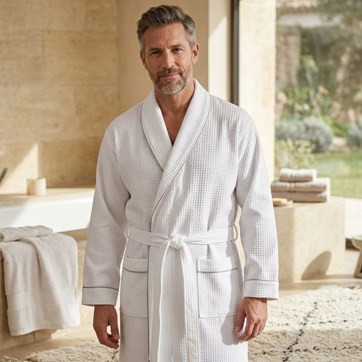 Gents Bathrobe White