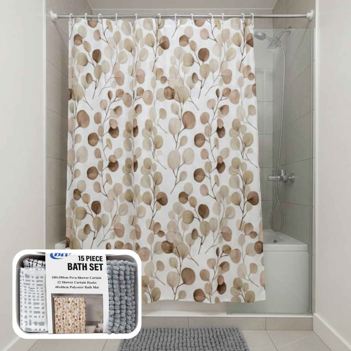 15 Pieces Bath Set