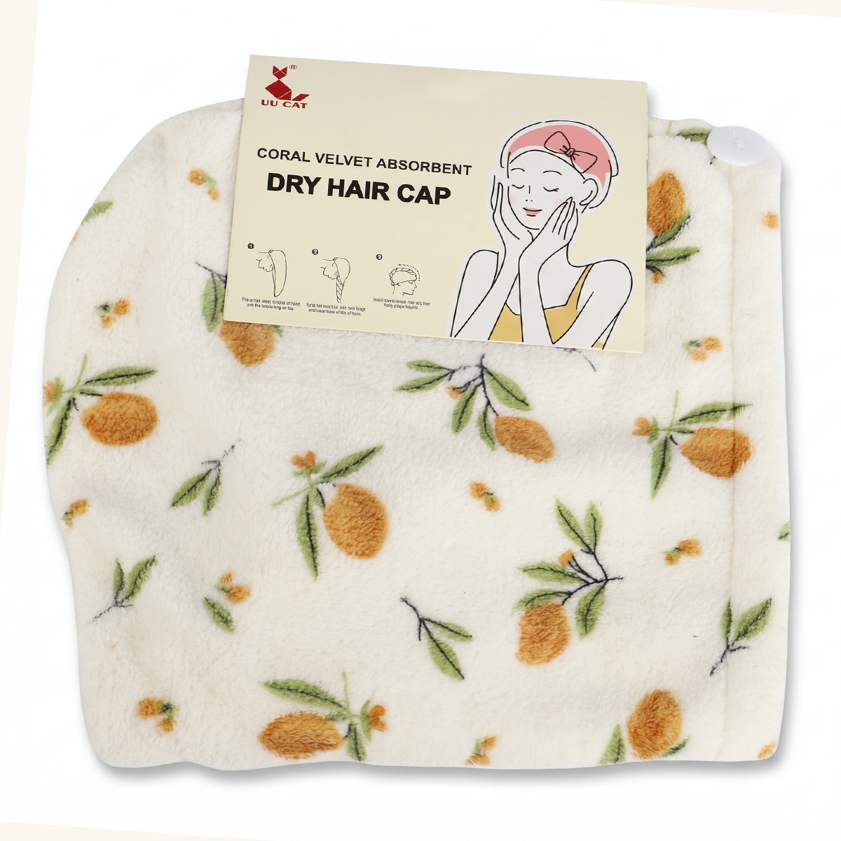 Coral Velvet Absorbent Dry Hair Cap Cream