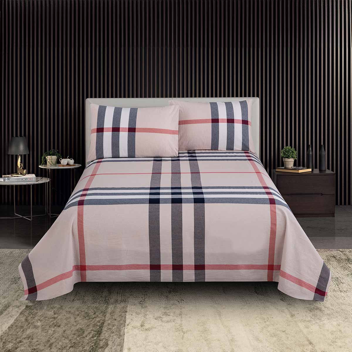 طقم ملاءة سرير 3 قطع 220×240 سم QT-2-109