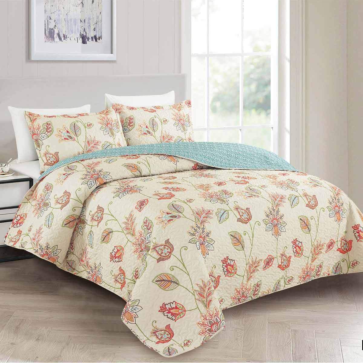 6 Pieces King Size Bed Cover Set