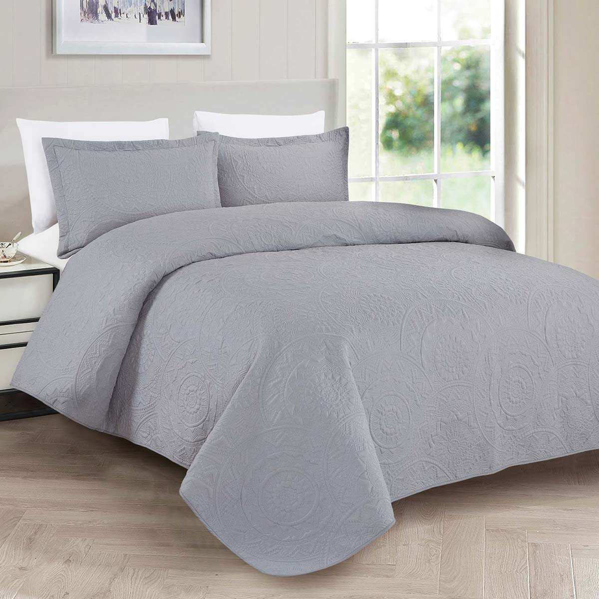 6 Pieces King Size Bed Cover Set