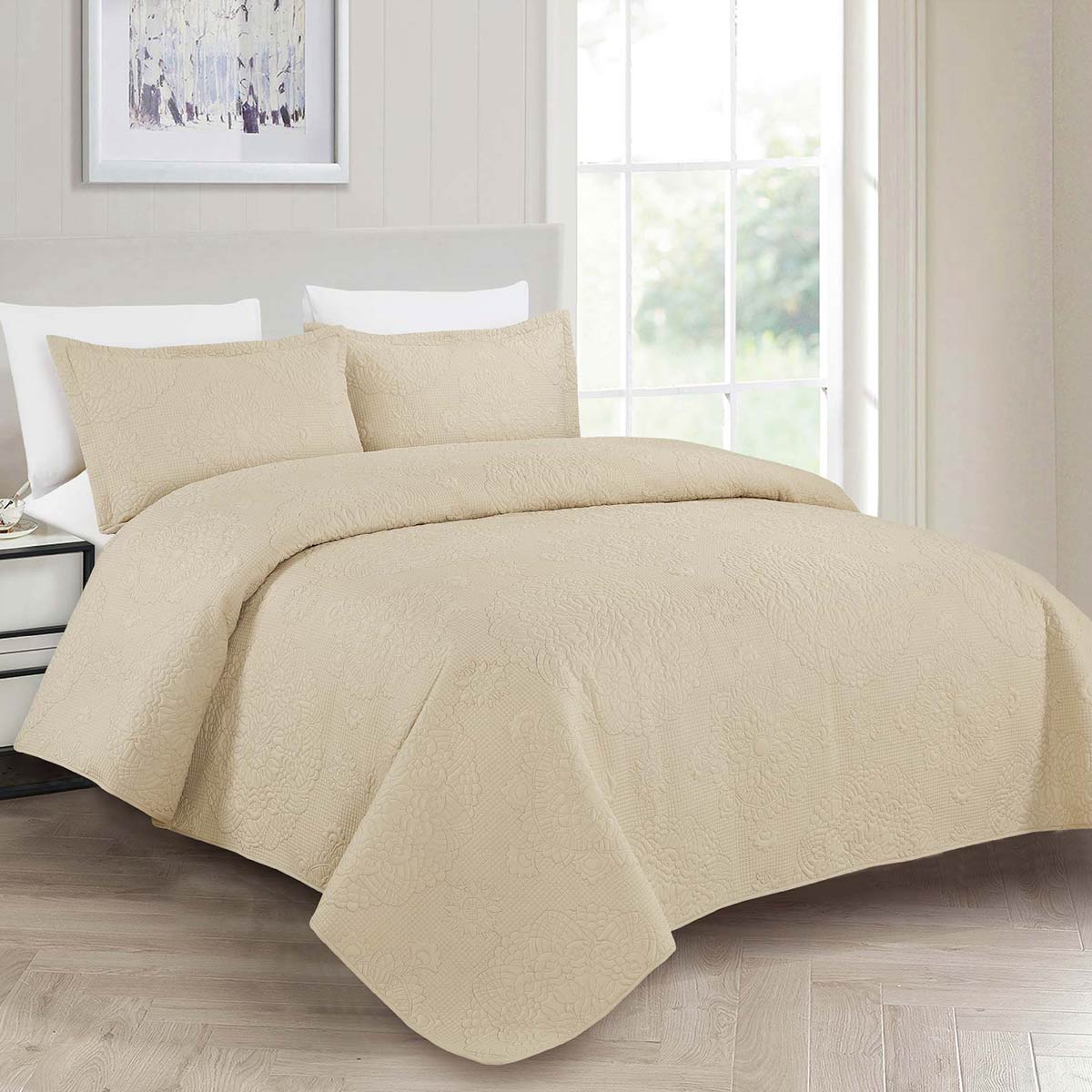 6 Pieces King Size Bed Cover Set