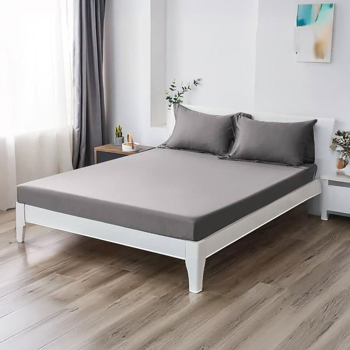 Plain Fitted Bed Sheet Set