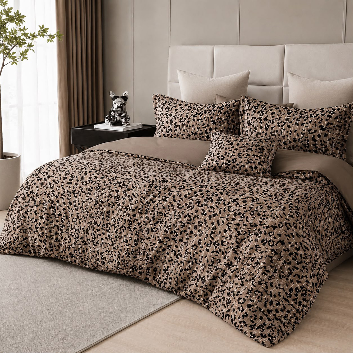Leopard Design Printed Comforter Set