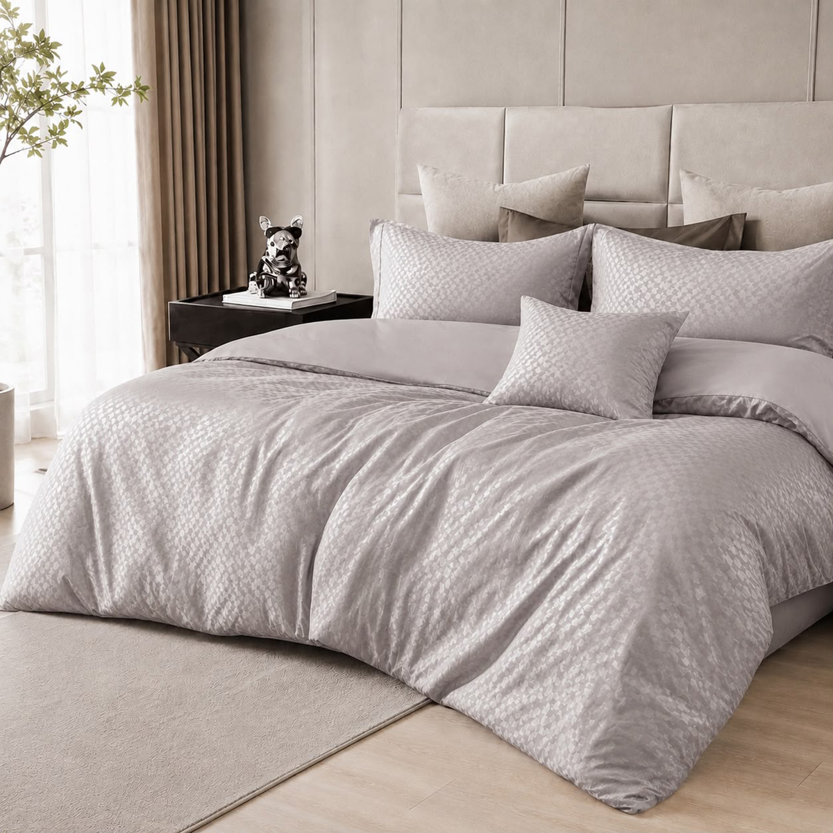 Metalic Textured Comforter Set