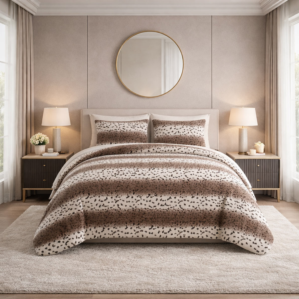 Velvet Comforter 230x260cm 3 Pieces