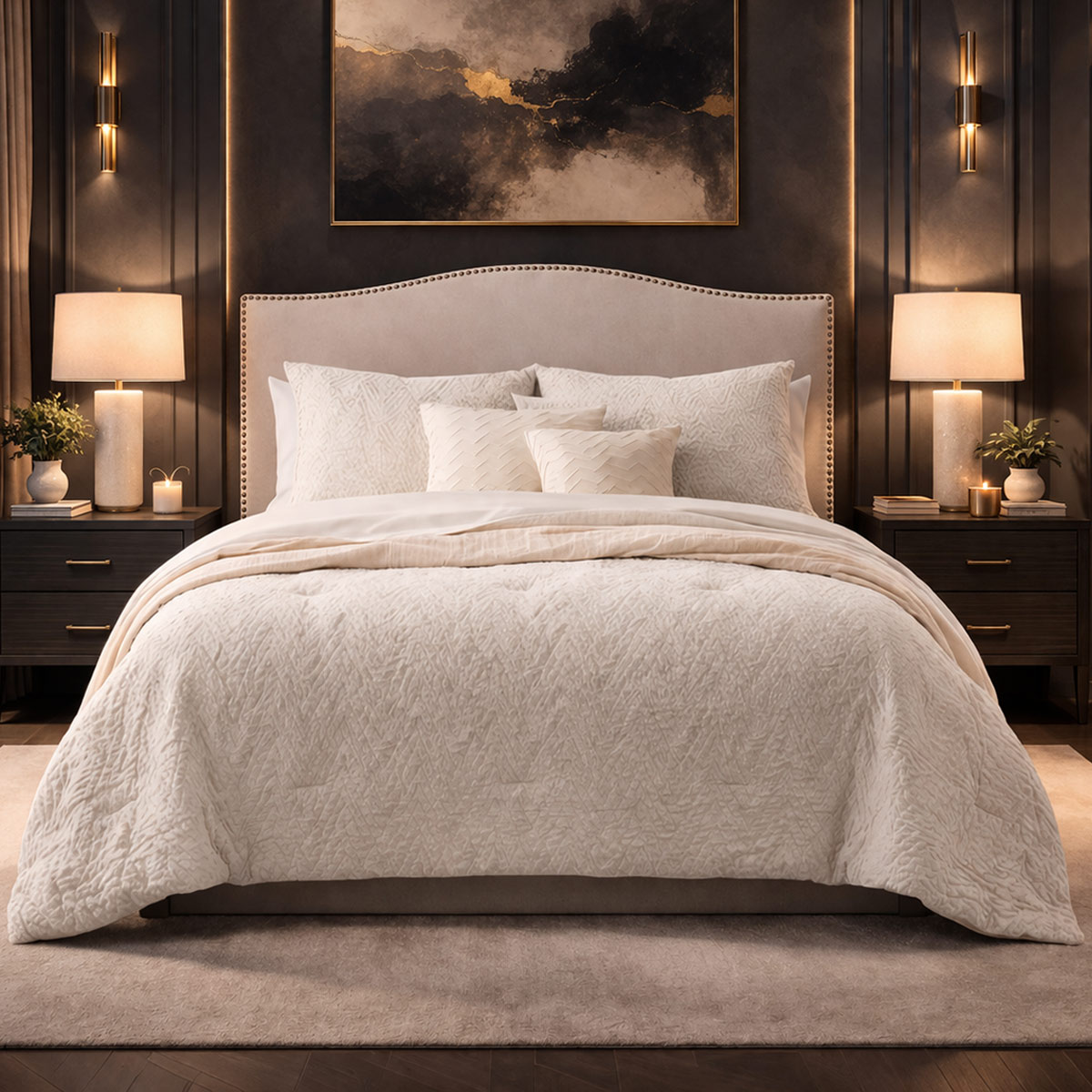 Velvet Comforter Set 3 Pieces 230x260cm
