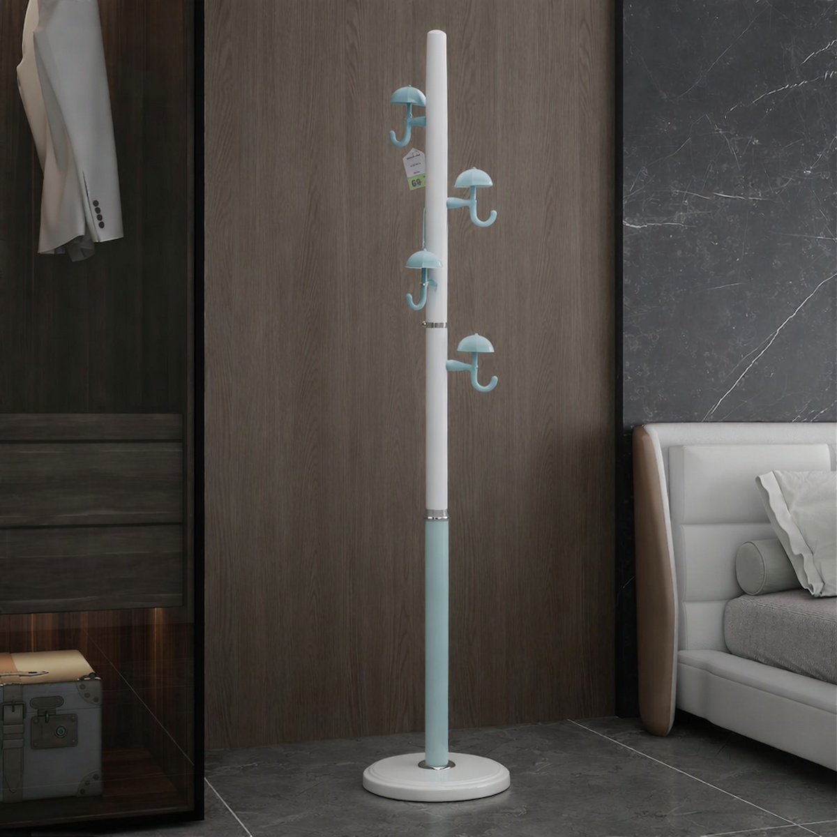 Metal Cloth Hanger Blue