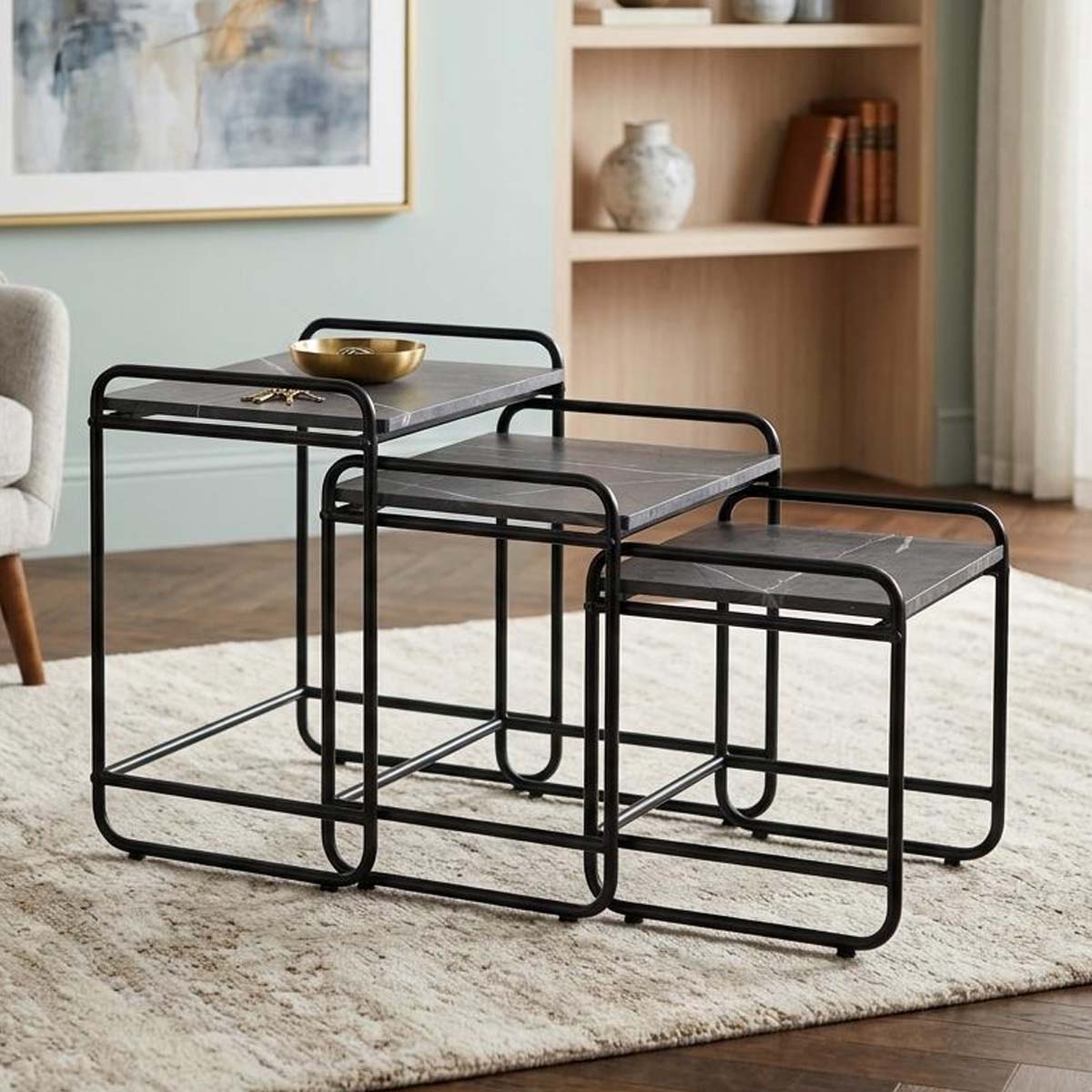 Modern Nesting Table 3 Pieces | Furniture | Living Room Furniture