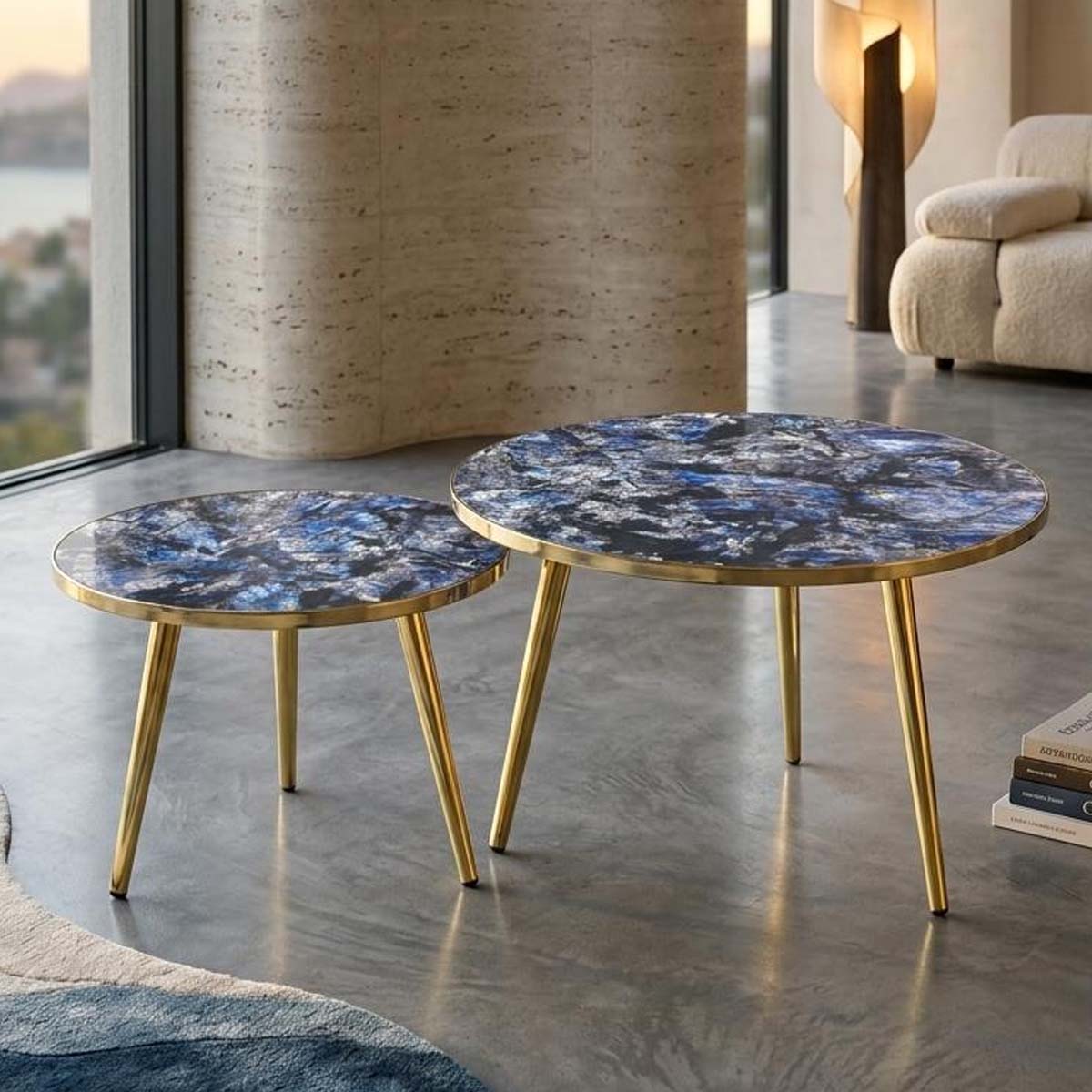 Wooden Modern Tea Table 2 Pieces