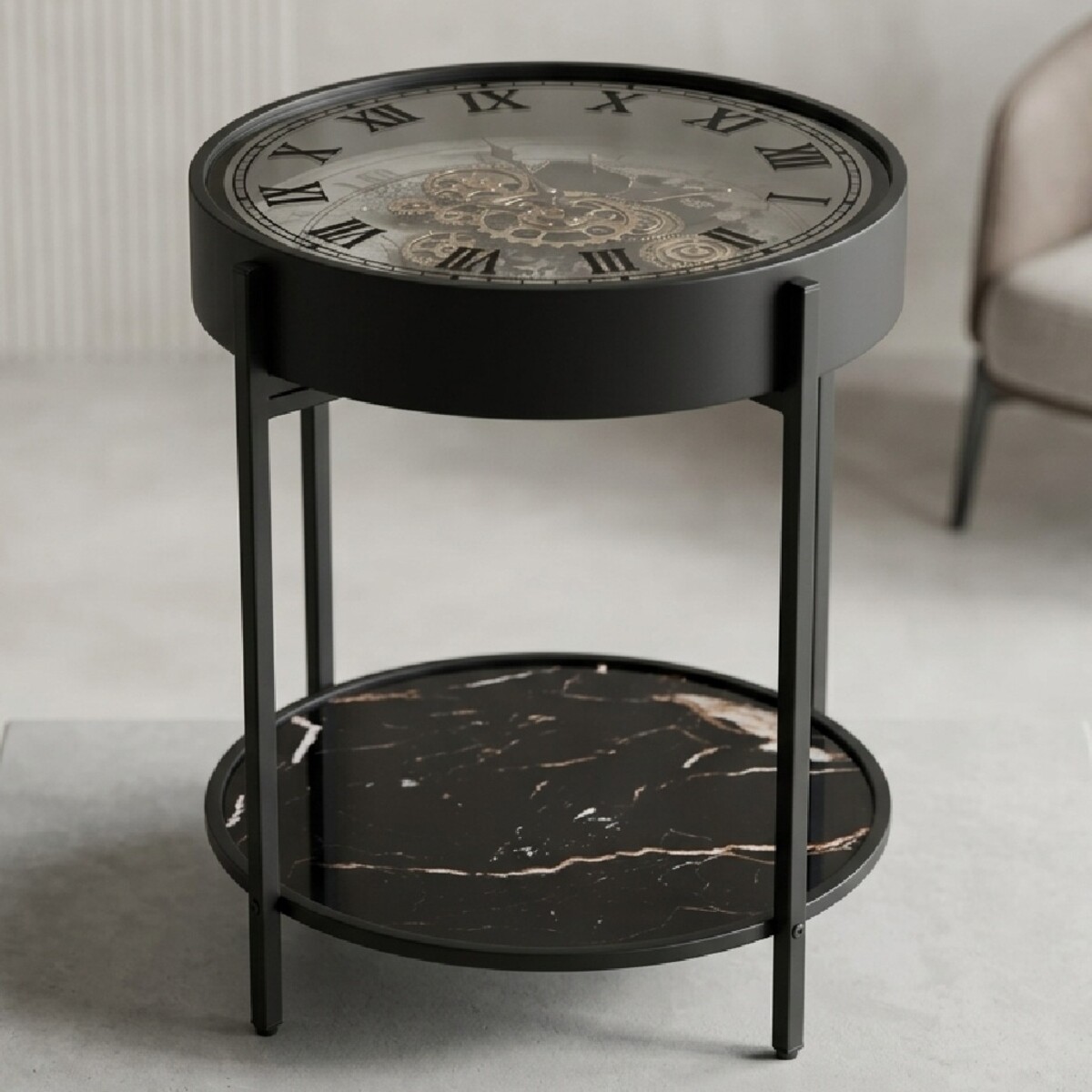 Clock Top Tea Table