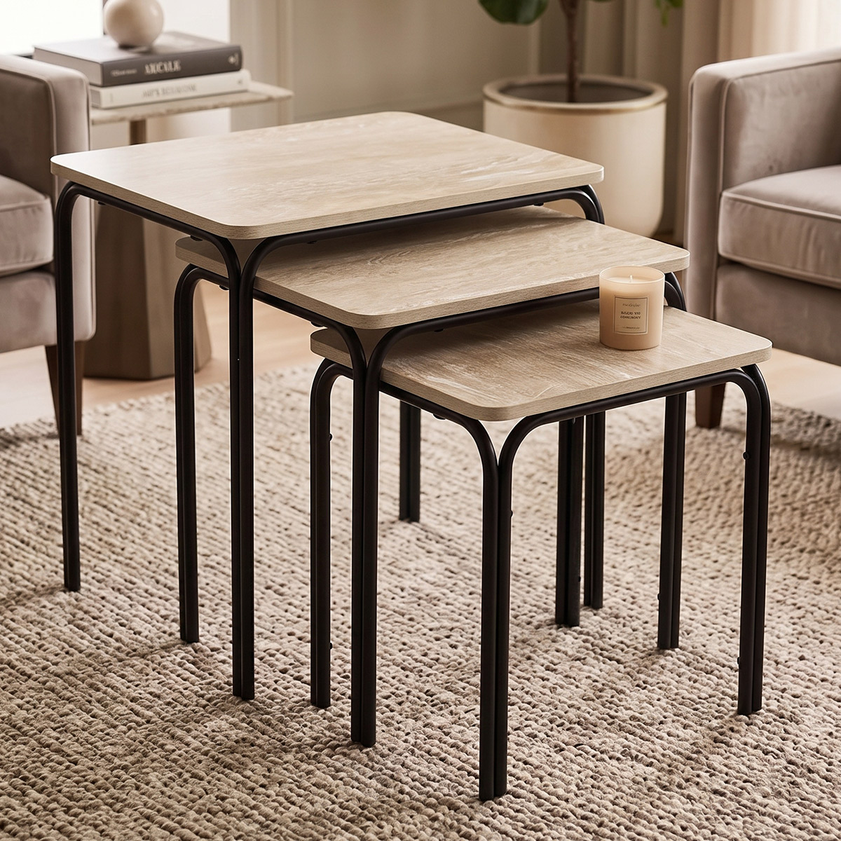 Modern Nest Table 3 Pieces