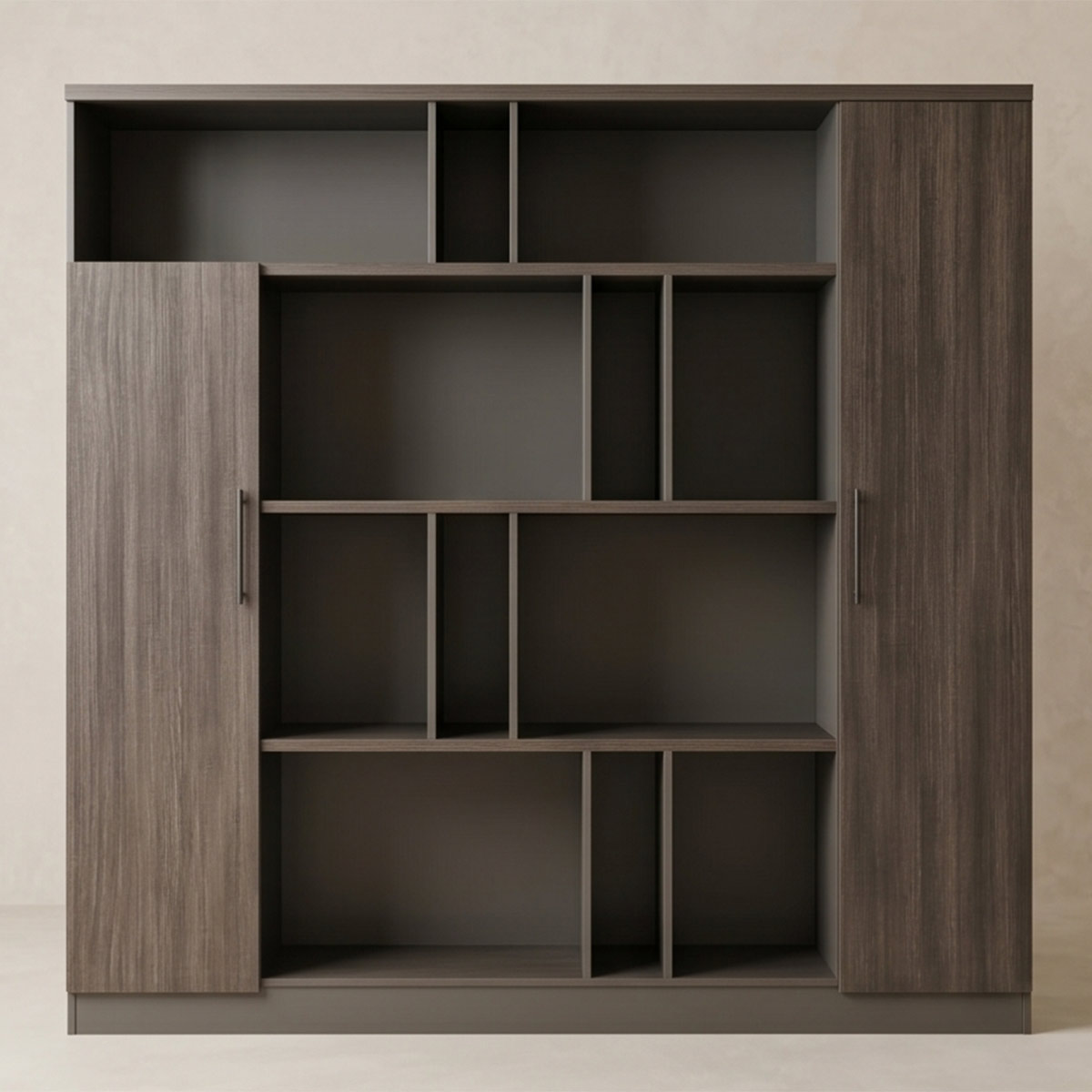 Wooden 3 Door Book Cabinet